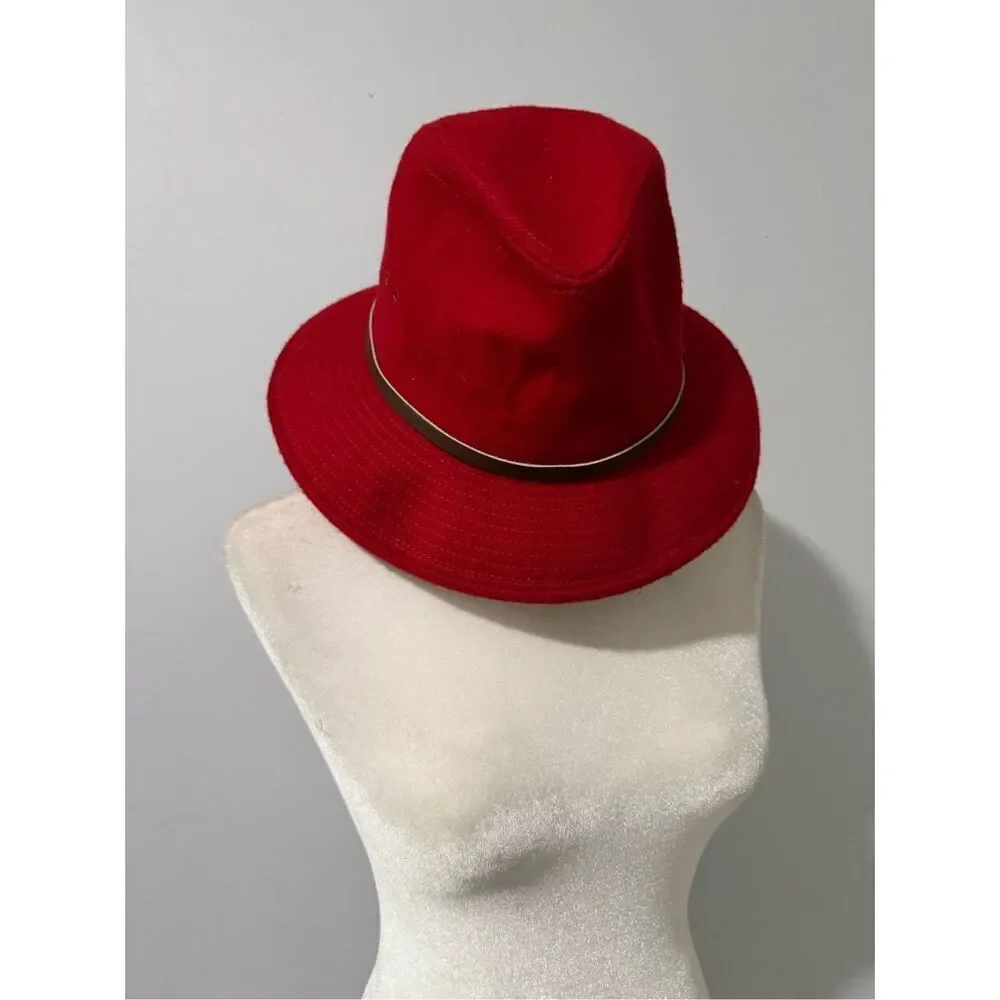 Eddie Bauer vintage red wool blend hat men’s XL
